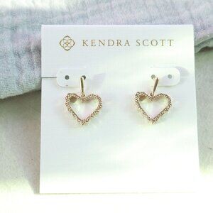 Kendra Scott Sophee heart Gold Drop Earrings